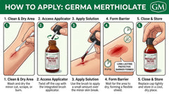 Germa etiqueta informativa con ingredientes y modo de uso visibles
