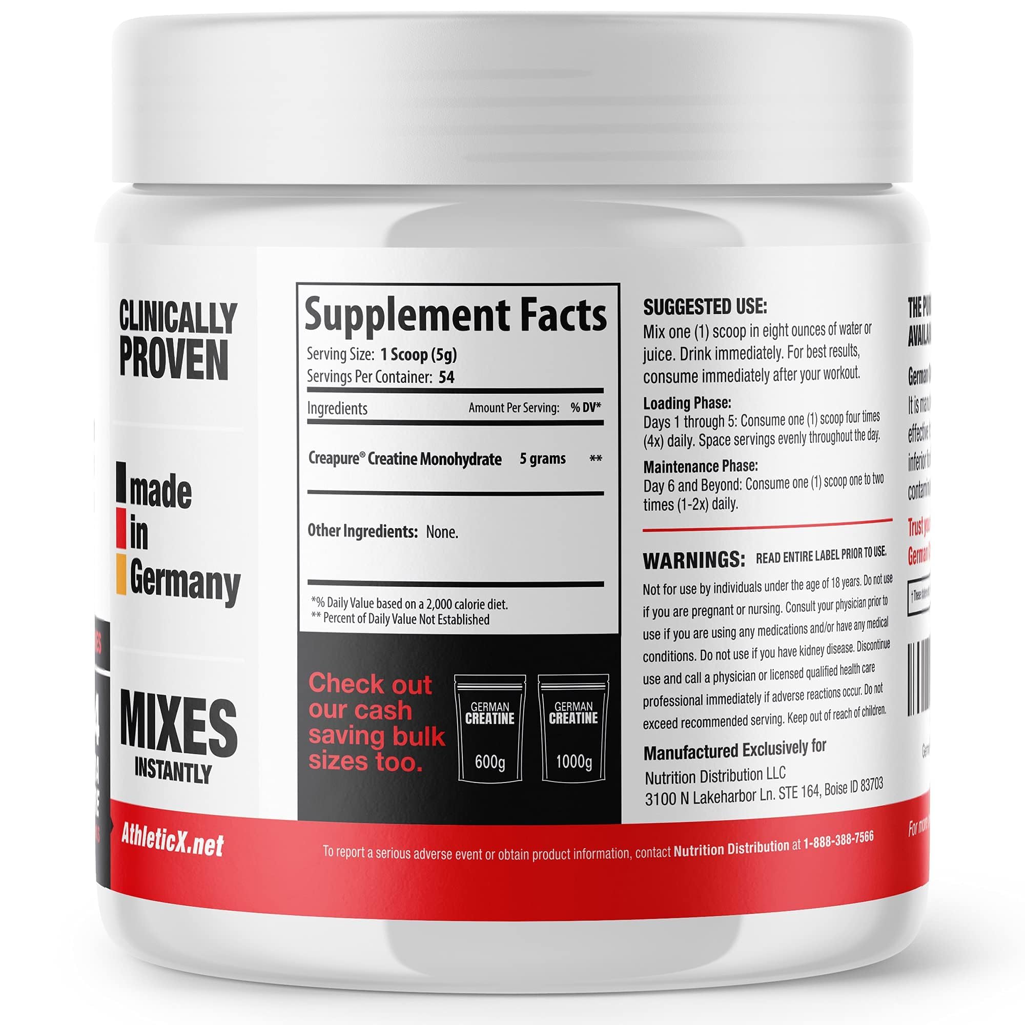German Creatine batido postentreno listo para recuperación efectiva