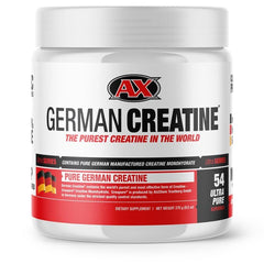 German Creatine envase frontal claro y profesional que inspira confianza