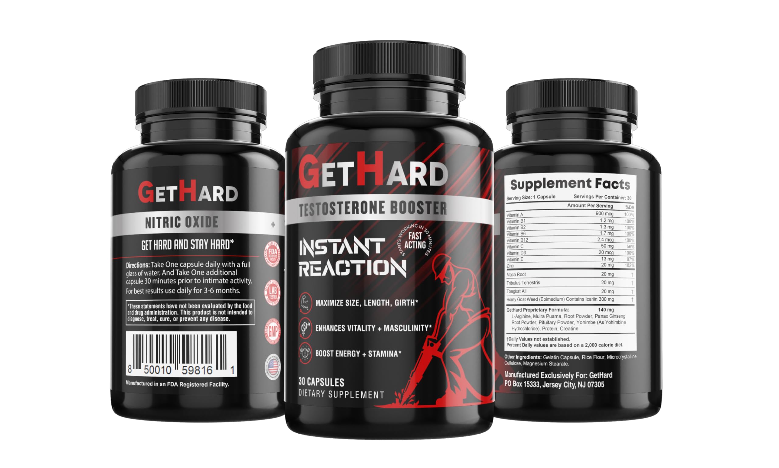 GETHARD botella junto a actividad deportiva para energía y rendimiento