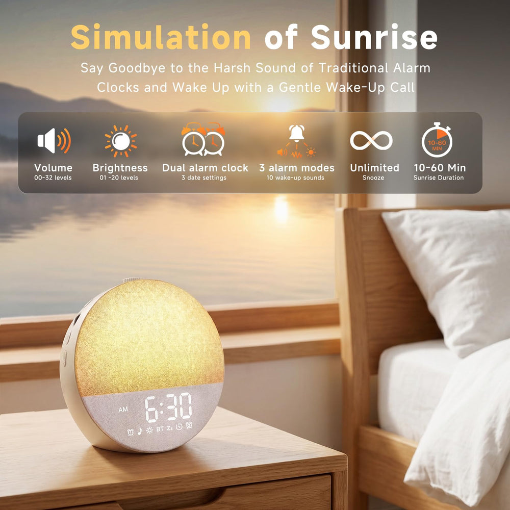 Geuuap iluminacion de amanecer progresiva simulando despertar natural y calmado