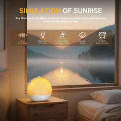 Geuuap luz de amanecer encendida llenando la habitación con brillo gradual