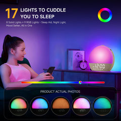 Geuuap luz nocturna ambiental en habitación creando ambiente relajante