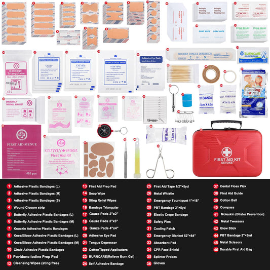 Gevoke interior con cinco compartimentos transparentes para acceso rápido