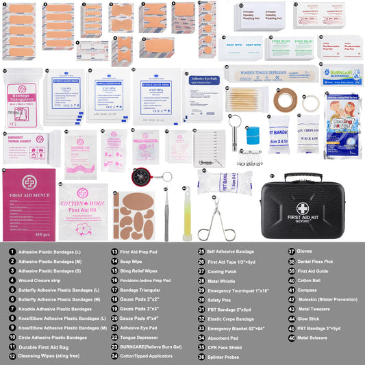 Gevoke interior con cinco compartimentos transparentes bien organizados