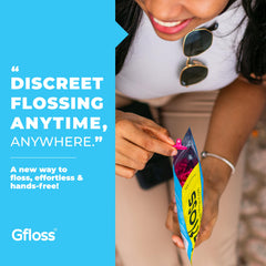 Gfloss tamaño comparado con una moneda para destacar portabilidad
