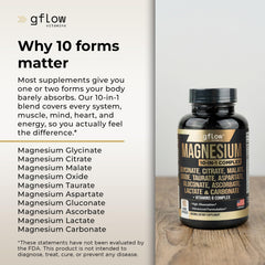 gflow vitamins lista de ingredientes activos resaltando 10 formas de magnesio