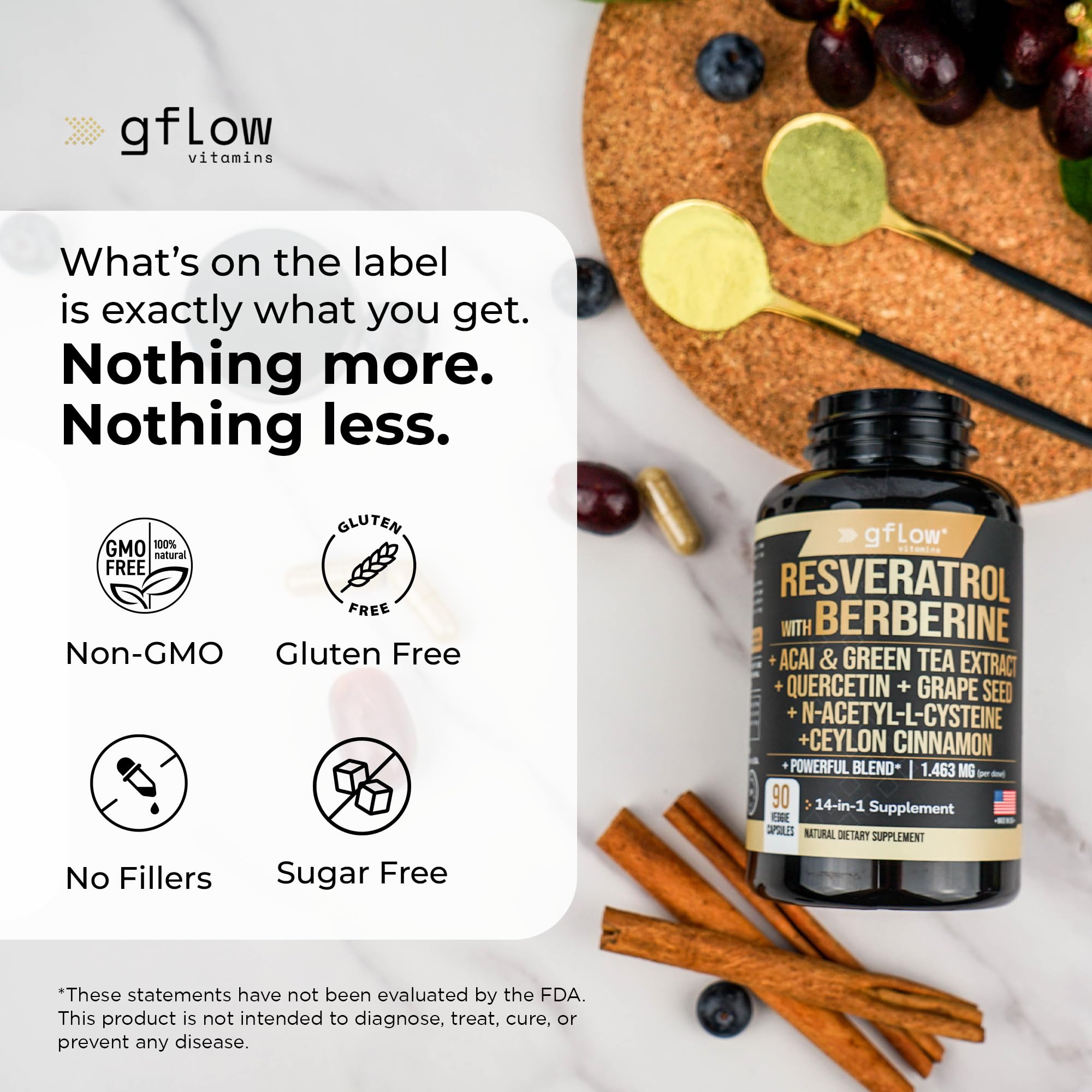 gflow vitamins sello GMP y fabricación en EE. UU. para confianza