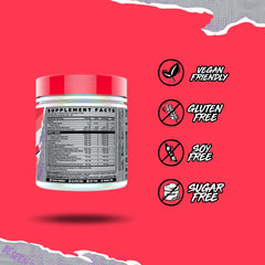 Detalle de etiqueta GHOST con dosis claras y transparencia, confianza en ingredientes