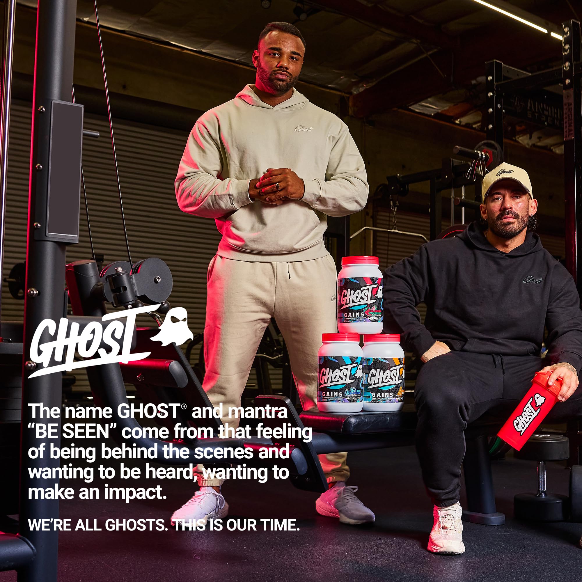 Atleta bebiendo GHOST Clear Gains después de entrenar para recarga rápida