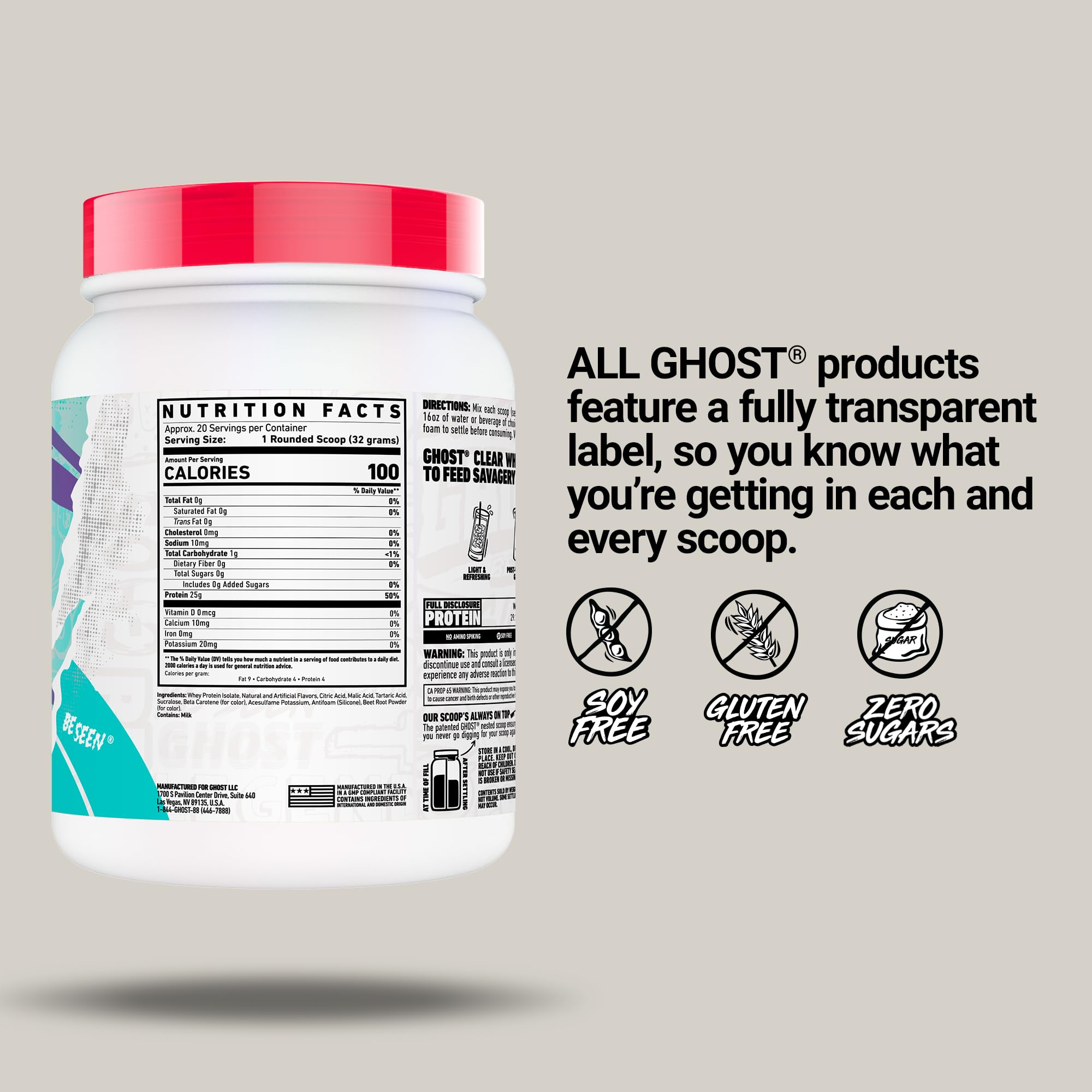 GHOST persona bebiendo Clear Whey tras entreno para recuperación rápida