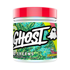 GHOST Greens envase frontal mostrando etiqueta transparente y beneficios