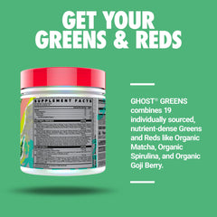 Vaso con GHOST Greens Guava Berry en uso para consumo rápido y práctico