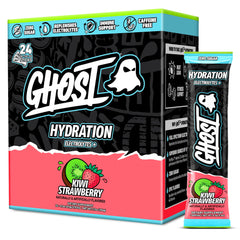 GHOST frontal del paquete mostrando 24 sobres y beneficio de conveniencia