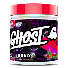 GHOST envase frontal Cherry Limeade mostrando etiqueta transparente y beneficio de dosificación clara