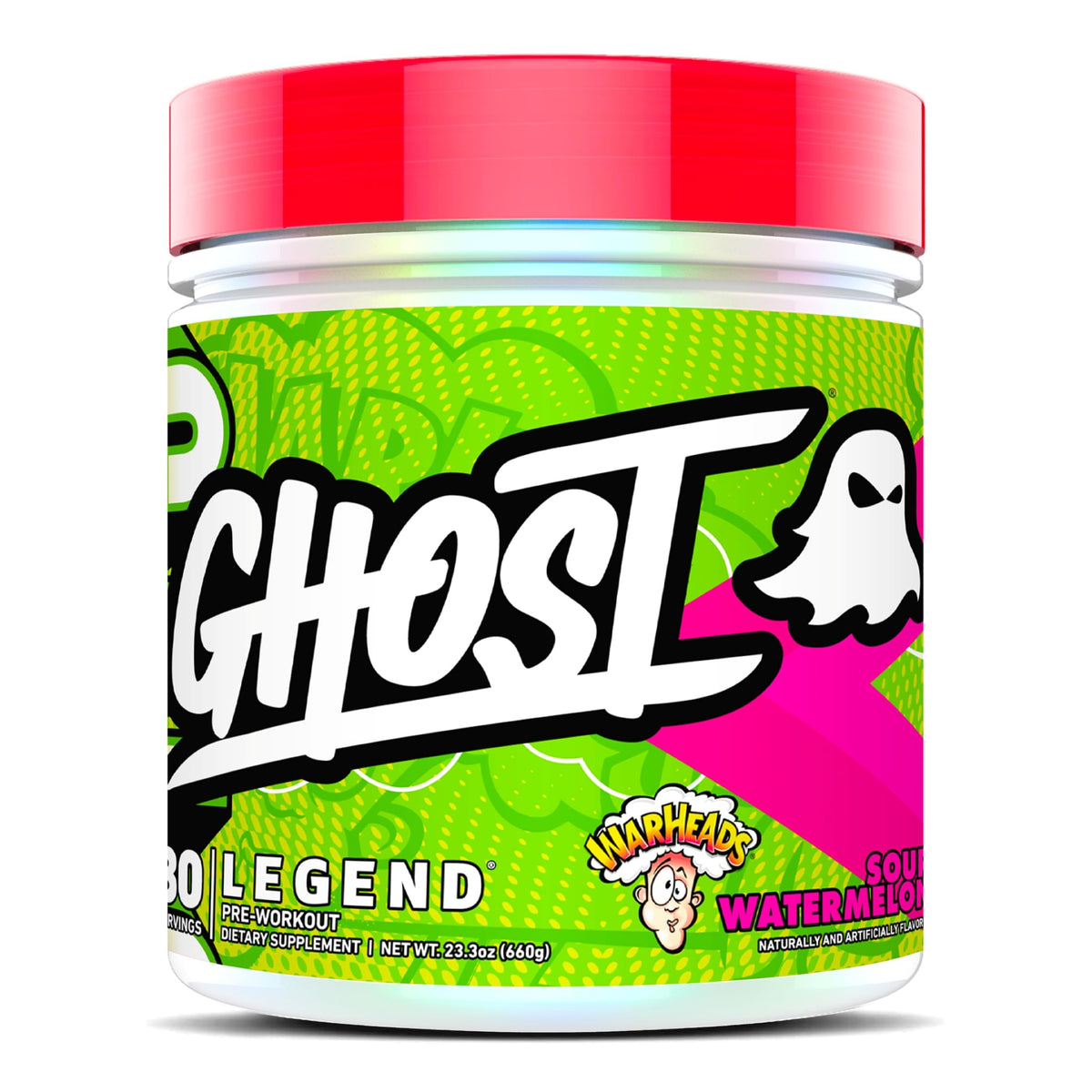 GHOST frasco delantero mostrando 30 servicios y diseño llamativo