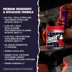 GHOST polvo Cherry Limeade textura fina que facilita mezcla rápida y sabor intenso