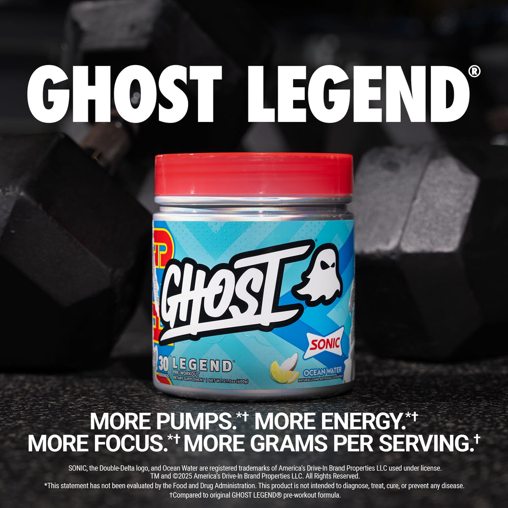 Polvo de GHOST Legend textura fina y mezcla fácil que mejora la disolución y el sabor