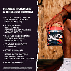GHOST bebida preparada antes de entrenar, energía y enfoque