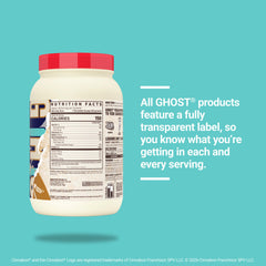 GHOST batido preparado en vaso listo para consumo, aporte proteico rápido