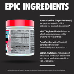 GHOST etiqueta transparente detalle de ingredientes y dosis claras