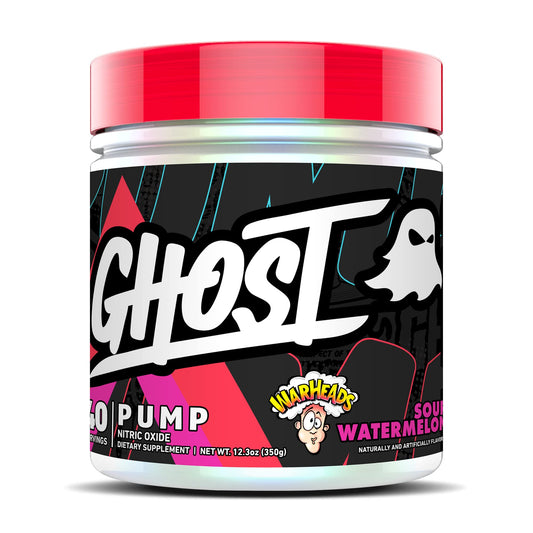 GHOST envase frontal Warheads Sour Watermelon mostrando diseño y porciones