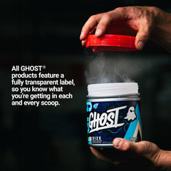 Producto GHOST Size usado en gimnasio para potenciar entrenamiento y recuperación