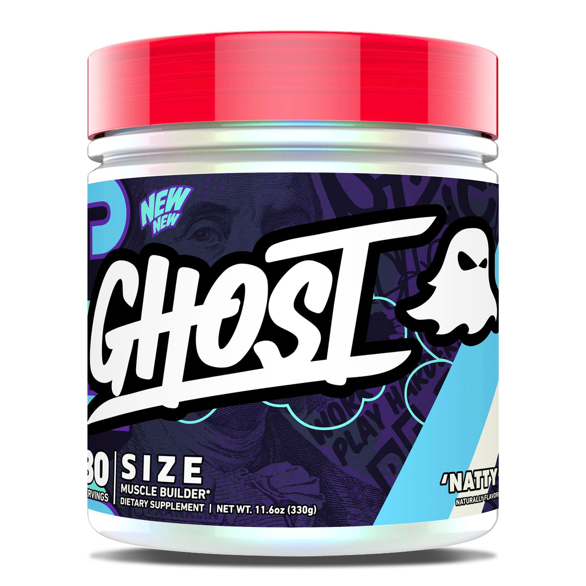 GHOST Size envase frontal mostrando marca y tamaño útil para identificación rápida