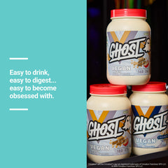 GHOST envase junto a una pesa para comparar tamaño y duración del producto