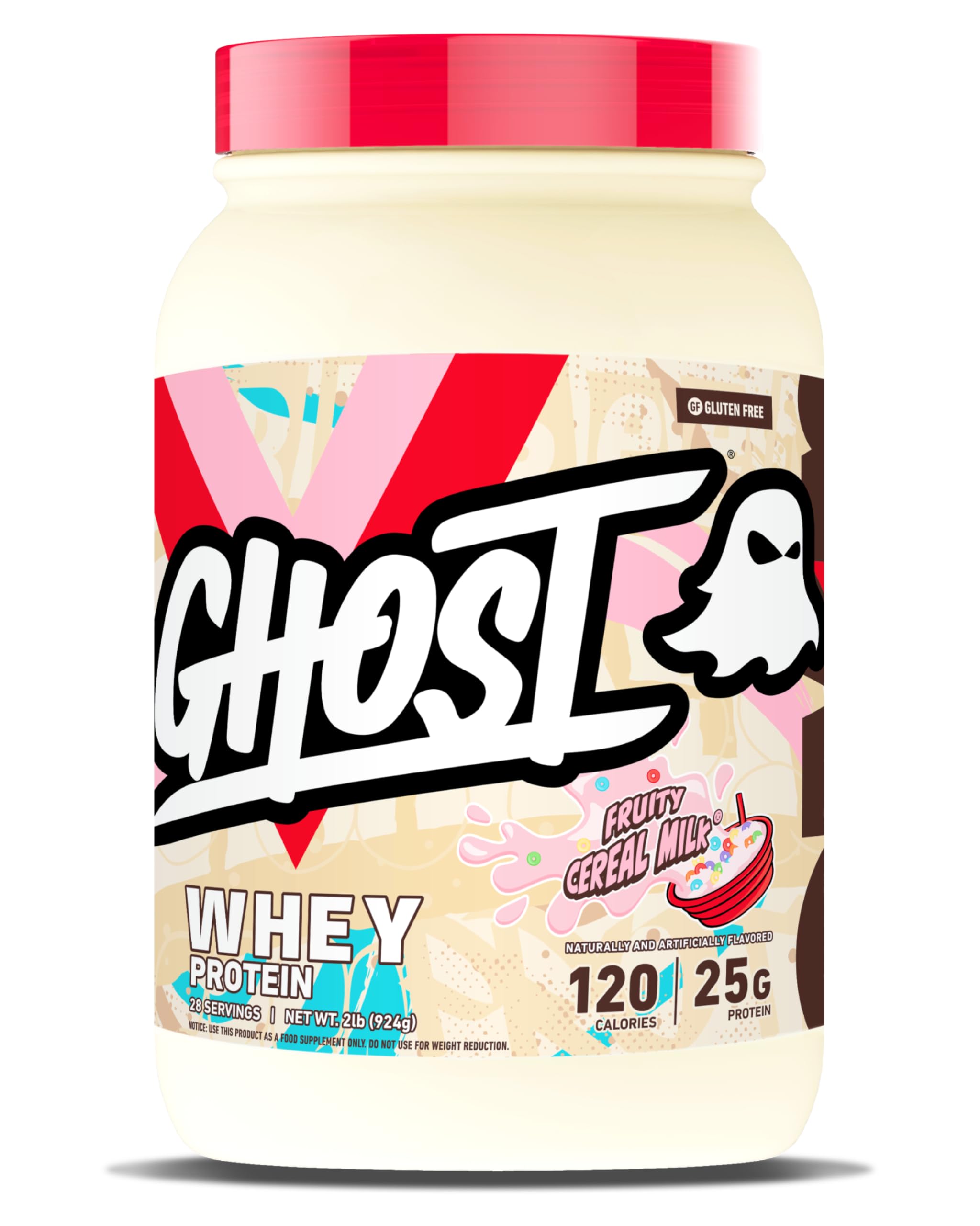 GHOST envase frontal mostrando sabor y tamaño, beneficio claridad de marca