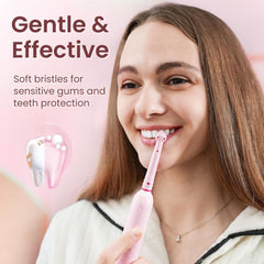 GiaZentrix cabezal rosa en baño coordinado para aspecto estético uniforme