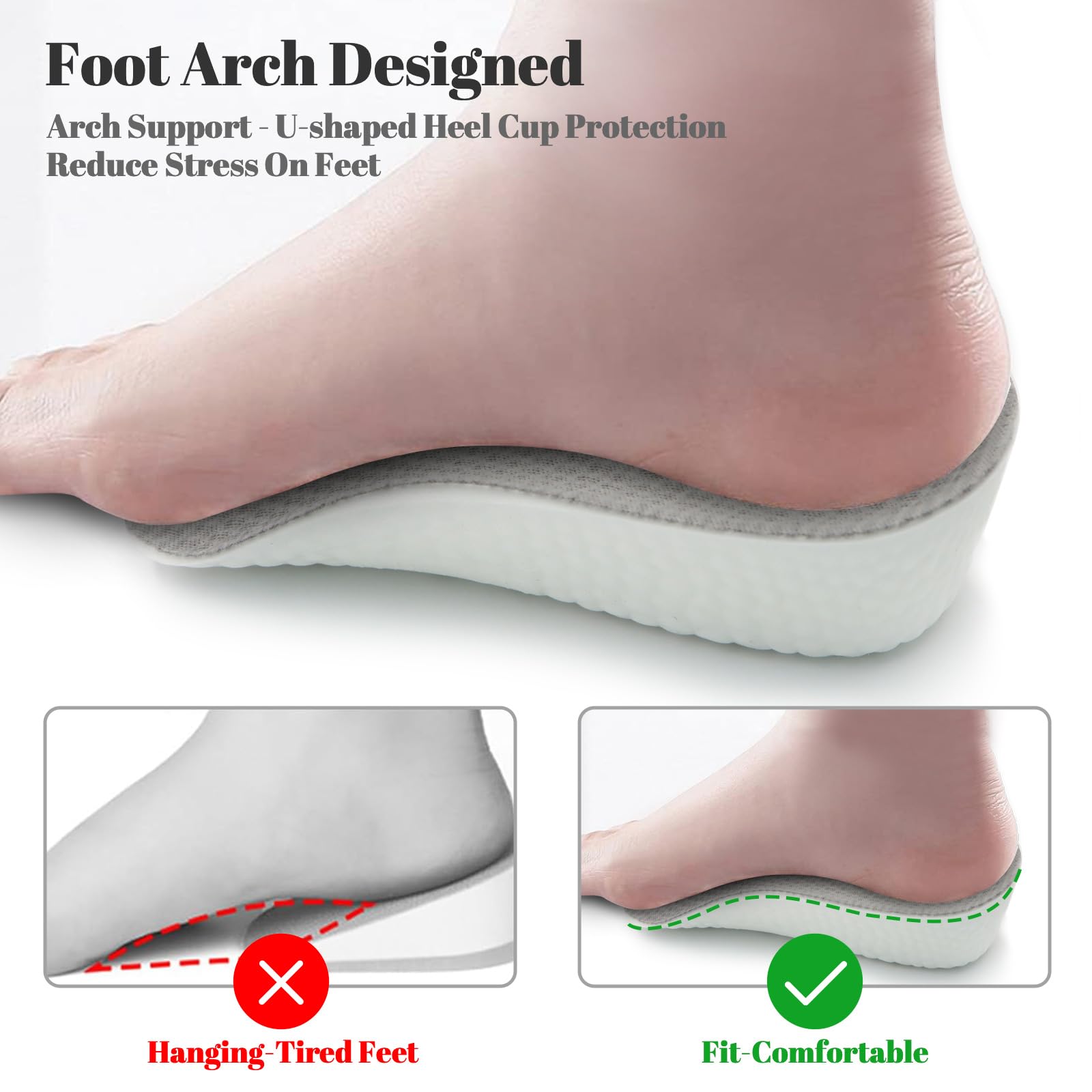 Gihunk plantilla dentro de una zapatilla ofreciendo mejor postura