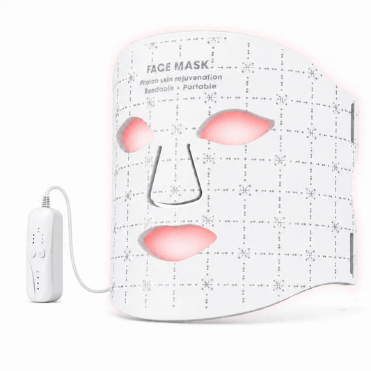 GIHWRRI mascarilla frontal mostrando LEDs y ajuste cómodo