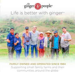 The Ginger People etiqueta nutricional clara mostrando ingredientes limpios