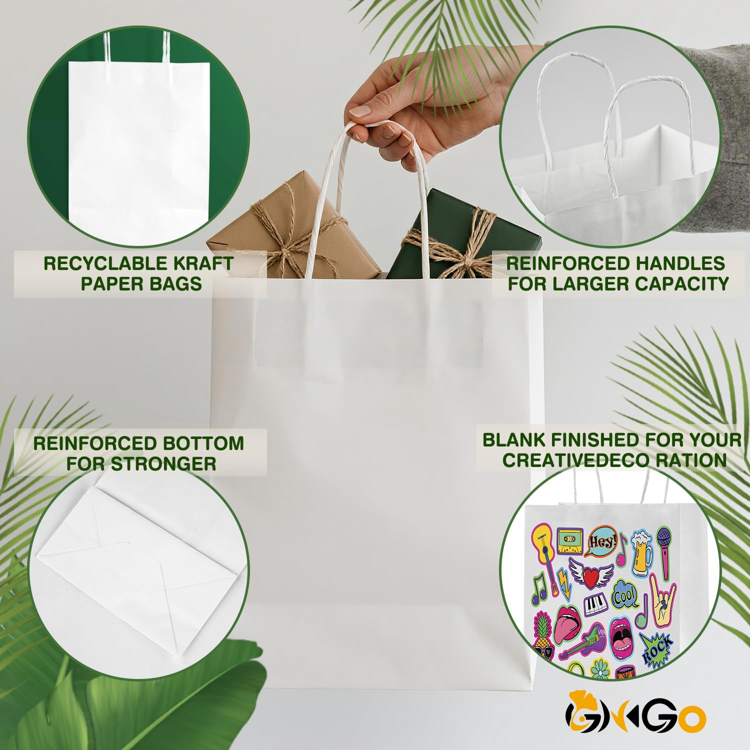 Ginkgo superficie de papel lisa lista para personalizar con marcadores