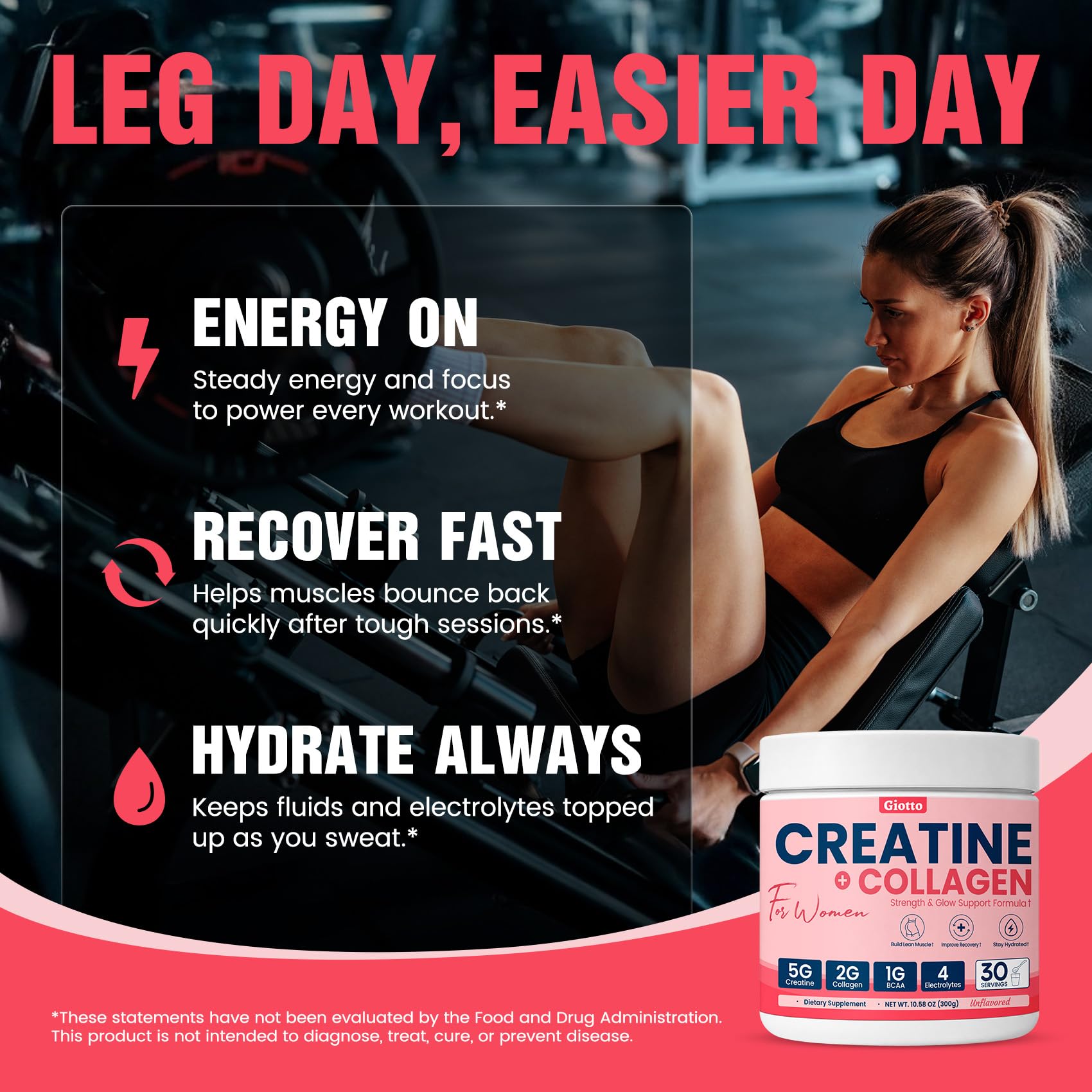 Escena lifestyle en gimnasio con Giotto Creatine, beneficio integración en rutina