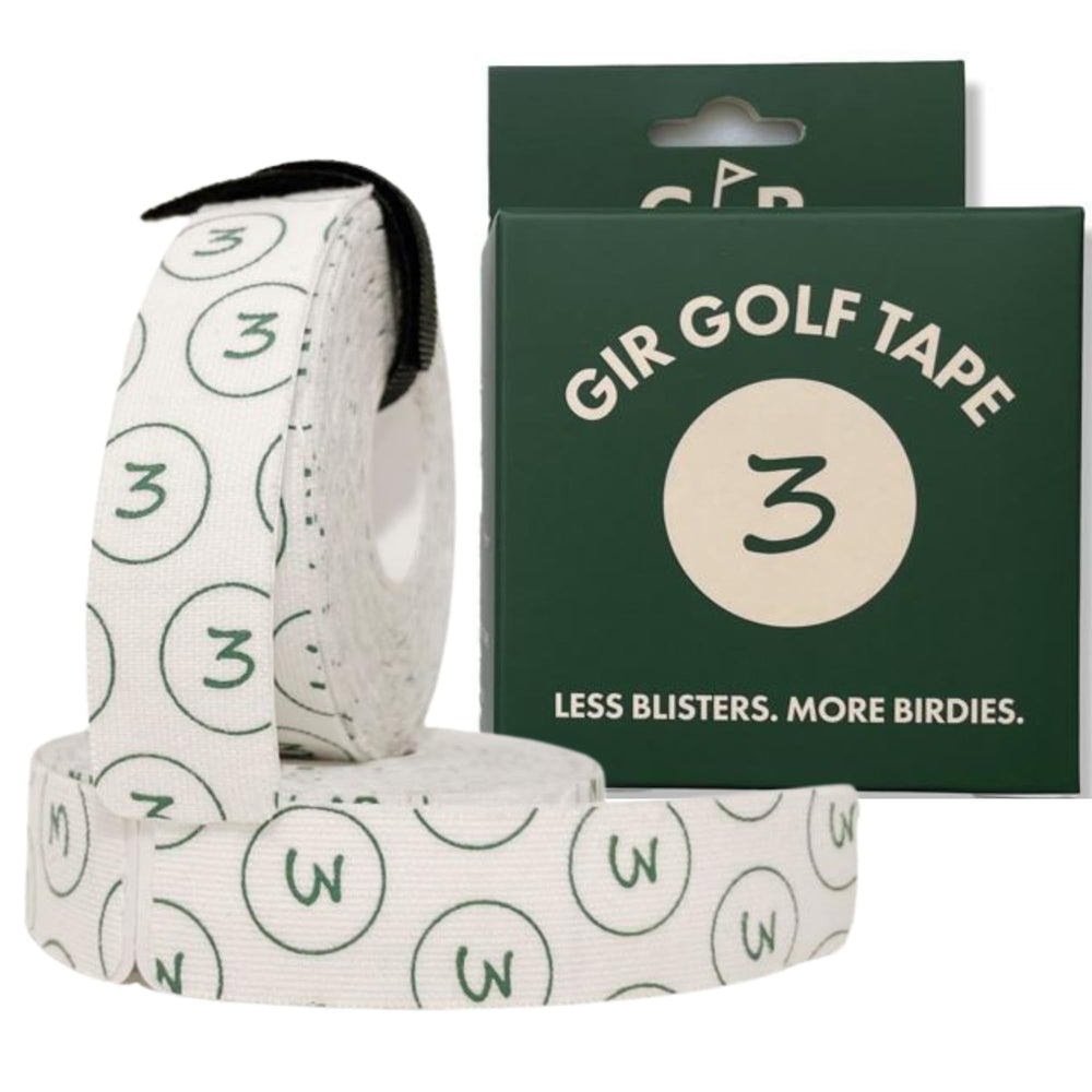 GIR Golf Tape paquete frontal mostrando diseño y ventajas protectoras