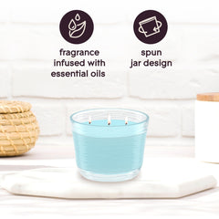 Etiqueta Glade Aqua Waves destacando ingredientes y ausencia de ftalatos