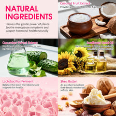 Glam Lady etiqueta del producto con ingredientes principales y confianza