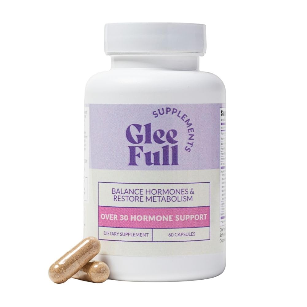 GLEEFULL SUPPS frasco frontal que muestra la marca y beneficios claros
