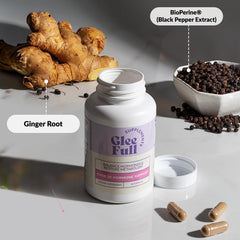 GLEEFULL SUPPS comparación de tamaño en mano para ver escala y portabilidad