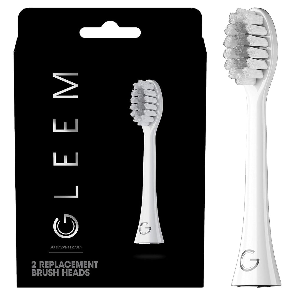 GLEEM vista frontal del cabezal en paquete mostrando compatibilidad y almacenamiento