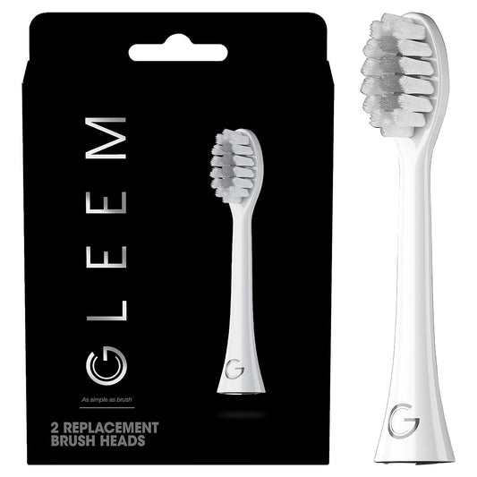 GLEEM vista frontal del cabezal en paquete mostrando compatibilidad y almacenamiento