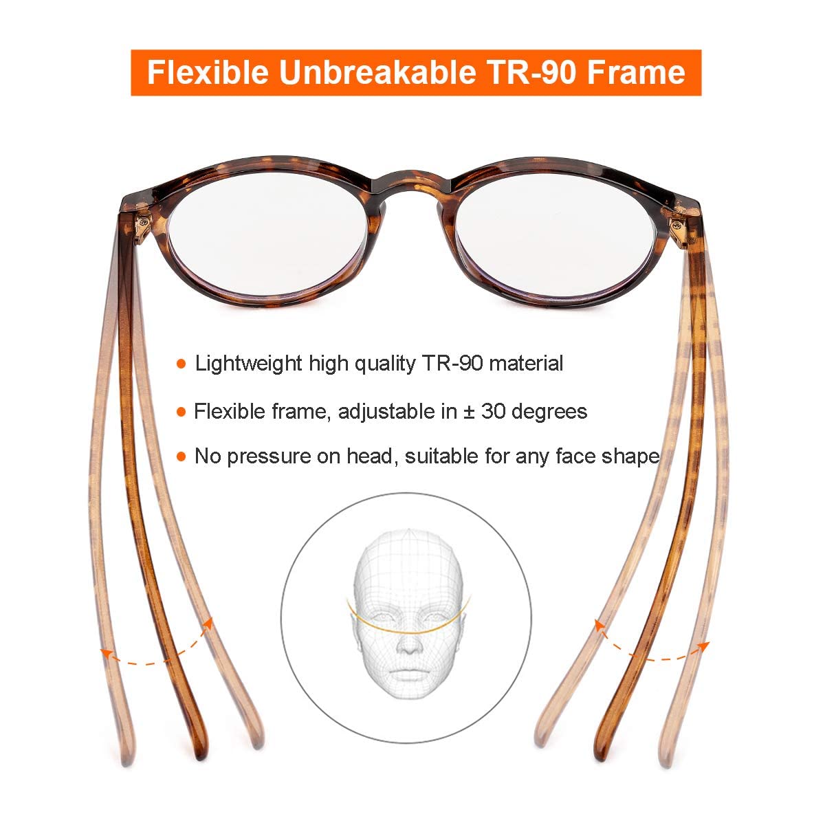 Gleyemor gafas en mano para comparar tamaño y ligereza 17g