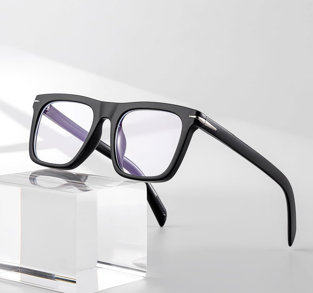 Gleyemor gafas en uso frente a monitor, comodidad durante jornadas largas