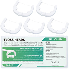 GLI-Smile paquete frontal de 80 cabezales con compatibilidad Listerine, suministro conveniente
