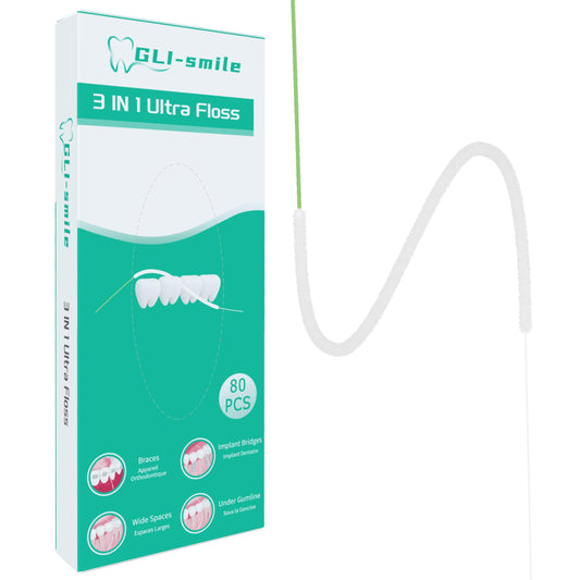 GLI-Smile envase frontal con 80 hebras, portabilidad práctica