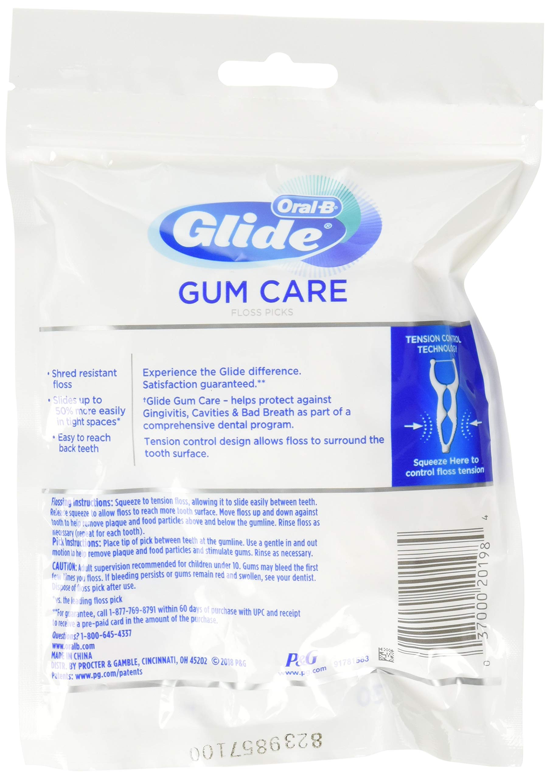 Glide primer plano del hilo dental que demuestra deslizamiento suave y resistencia