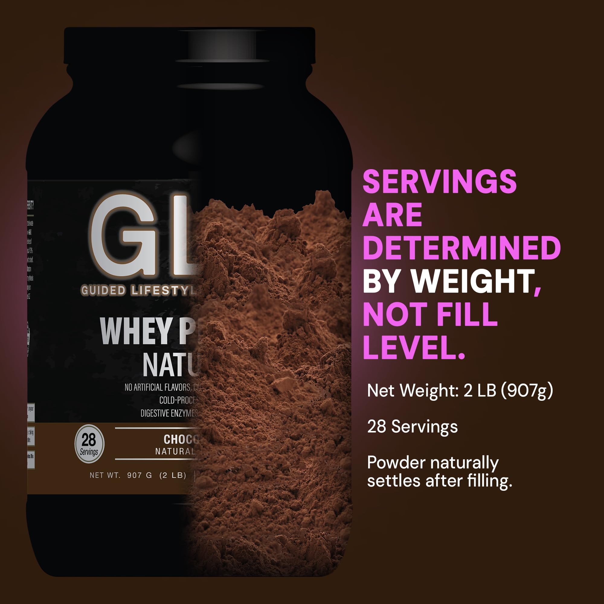 Escena lifestyle con GLO Whey en cocina sana para apoyo al día a día