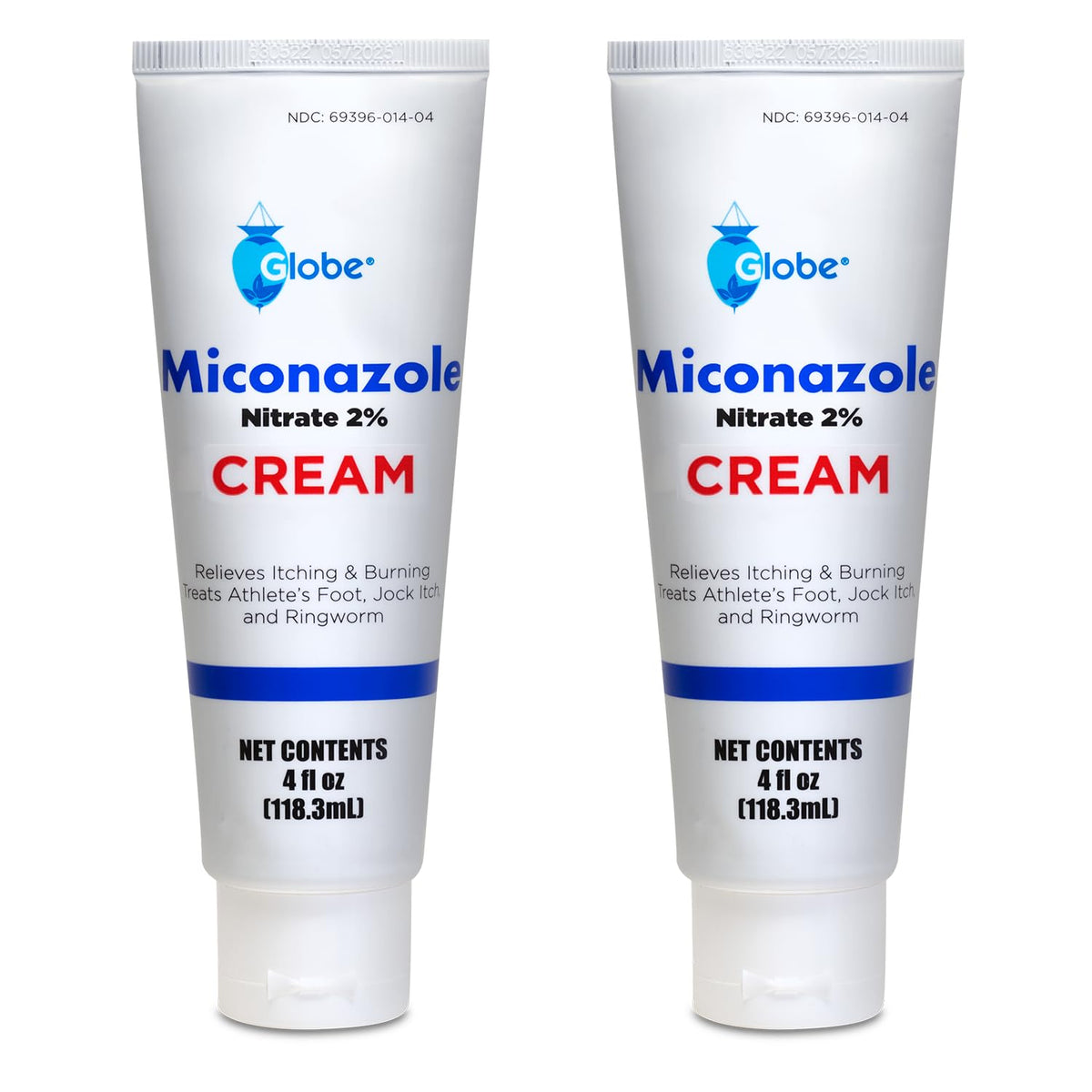 Globe crema antifúngica frontal mostrando empaque y beneficio alivio rápido